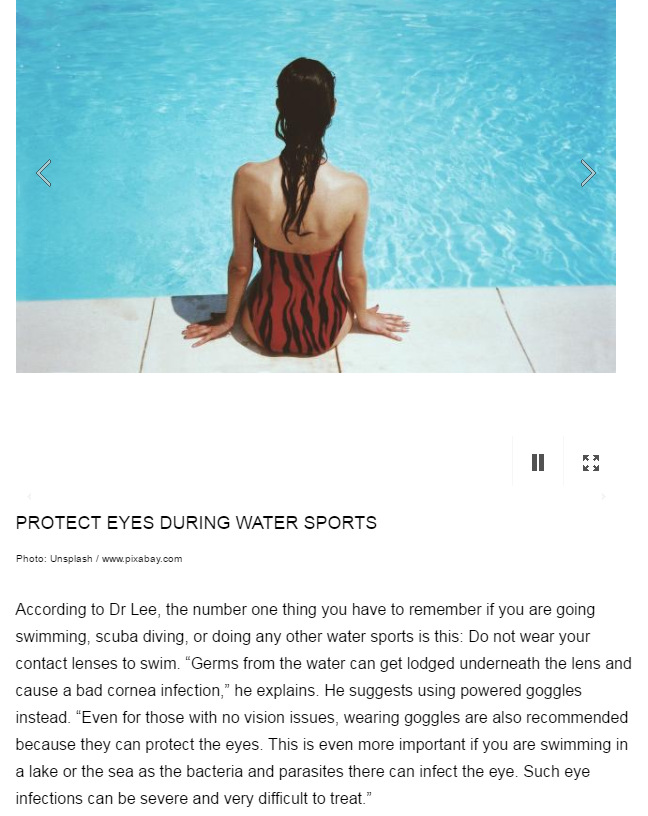How to Protect Eyes during water sports.